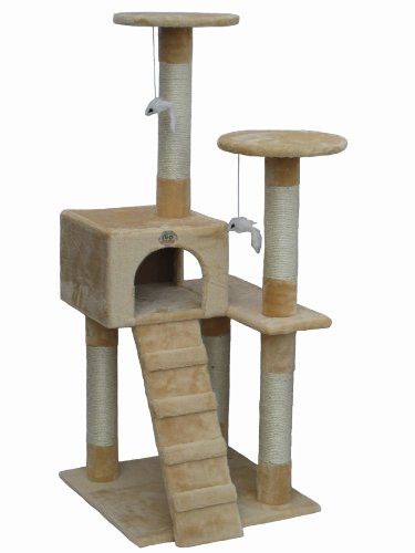 Go Pet Club Cat Tree Furniture Beige