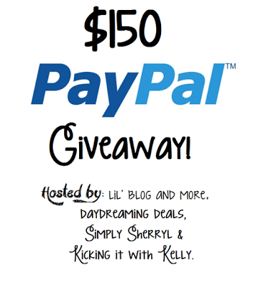 $150 PayPal Cash Giveaway, ends April 7