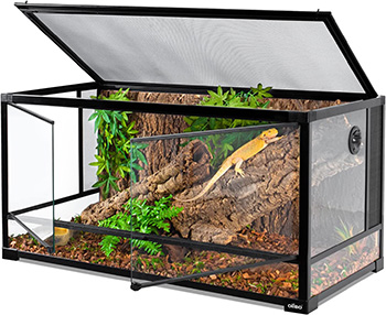 OIIBO 70-Gallon Reptile Glass Terrarium